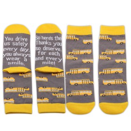 2 Pair School Bus Driver Socks School Bus Driver Appreciation Gifts Thank You Gifts School Bus Monitor Gifts Bus Driver Socks (School Bus Driver Socks)