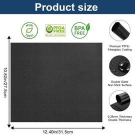 GWYSY 4-Pack Set Fiberglass Reusable Oven Baking Mats for Ninja DT201 DT251 Foodi 10-in-1 Smart XL Air Fry Oven 10.83"x12.4" Non-Stick Air Fryer Liners Heat-Resistant Oven Liners for Bottom of Oven