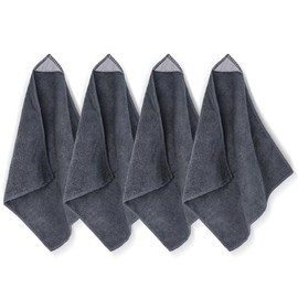 GoClimber 4 Pack Magnetic Microfiber Cleaning Cloth, Dry Erase Erasers Cleaner for Whiteboards, Blackboards, Chalkboards, Glassboards, Home, Office, School, Gray, 10'' x 9.25''