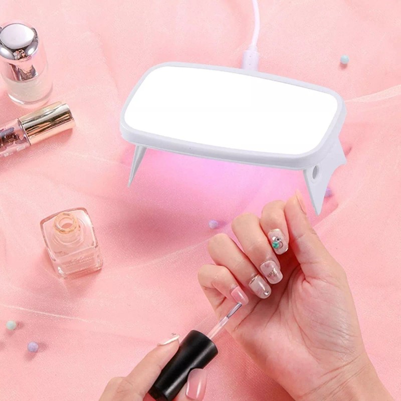 Luz uñas gelish Mini Lampara Secado De Uñas Led Uv