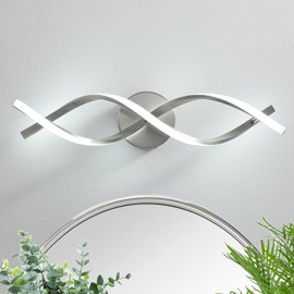 vivihobb Modern Nickel LED Vanity Lighting,Bathroom Light Fixture Over Mirror,21 Inch,6000K Cool White