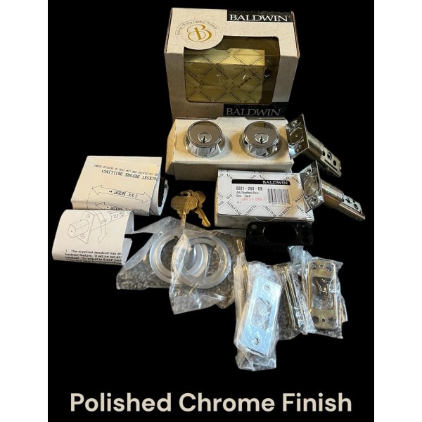 Baldwin 8011 260 Contemporary Low Profile Double Cylinder Deadbolt Chrome