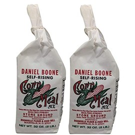Daniel Boone Self-Rising White Corn Meal Mix 2 - 2 Lb Bags Bolted-Fresh Stone Ground No Preservatives