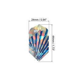 PATIKIL Slim Dart Flights, 6 Pack PET Unique Design Dart Accessories for Steel Tip Dart and Soft Tip Darts, Blue Silver Tone