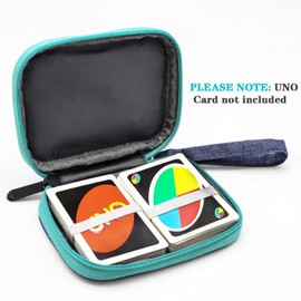 YSAGI Travel with UNO Pouch, Compatible with Card Game, Holds up to 150 Cards, Soft Cloth, Waterproof All-Round Protection, Compatible with UNO Cards, for Outdoor Games or Camping, blue, bag cover