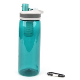 770ml Outdoor Filtered Water Bottle Camping Emergency Water Filtration Bottle PurifierGreen