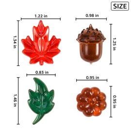 84 Pieces Acrylic Leaves Mini Acrylic Pumpkin Maple Leaves Acorns Crystals Gems for Thanksgiving Home Table Scatters Decoration Autumn Table Scatters Favor Vase Filler(5 Colors)