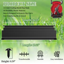 115-8420 Trailing Shield Flap for Toro 22" Rear Shield Lawn Mower/Recycler Lawn Mowers 20330, 20330C, 20331, 20331C, 20339, 20339C, 20350, 20351, 20370, Replacement Part Number 115-8420 144-6431