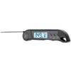 Folding Alarm Thermometer Electronic Barbecue Thermometer Food Temperature Measuring MeterBlack
