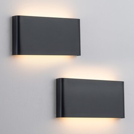 Easyusahome 2 Pack Modern LED Wall Sconces, Hardwired Up Down Wall Light
