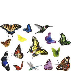 Walls of the Wild Butterfly Wall Decals Collection (Entire Sheet: 20 in. x 14 in.)