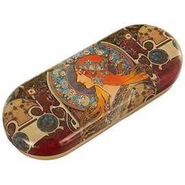 Fridolin 18667 Art Nouveau Zodiak Rainbow Metal Glasses Case 16 x 6.6 x 2.8 cm