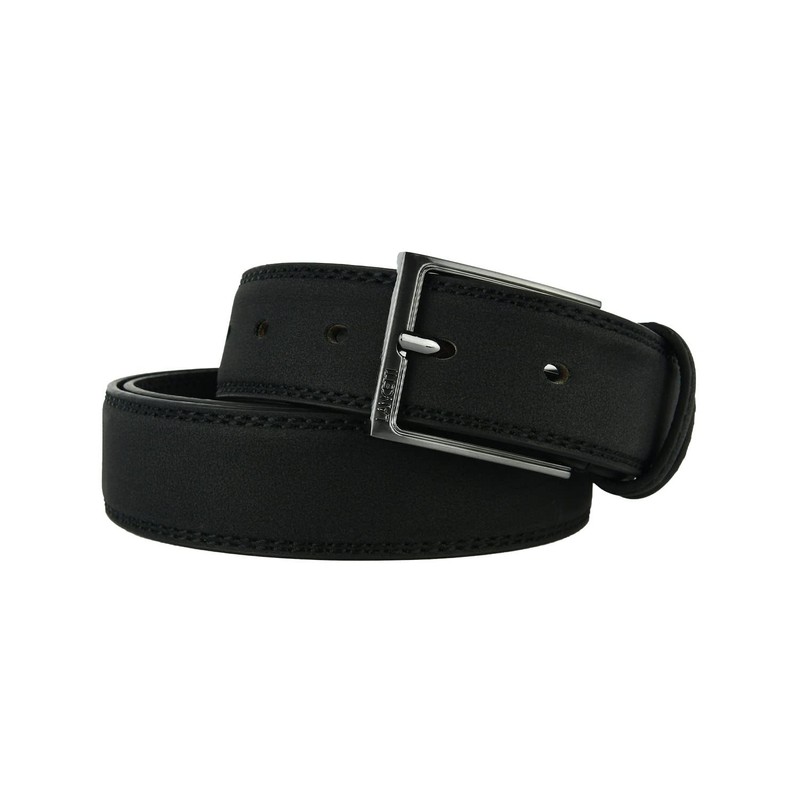 Lancetti, Men's Belt PU Exterior Leather Lining Can be Shortened