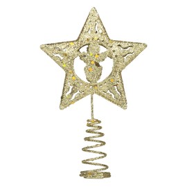 Christmas Tree Star Topper Gold Star Christmas Tree Topper Xmas Star for Christmas Tree Mini Christmas Tree Decorations for Christmas Party Holiday Home Decoration
