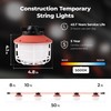 Omlite 50FT Construction String Lights：75W 10500LM Linkable Super Bright LED