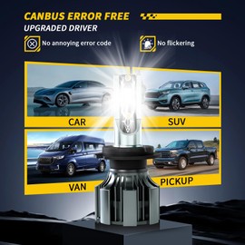 JEAZONFA Fit For Sonata 2011 2012 2013 2014 Light Bulbs Combo, Hi & Lo Beam Bulbs+ Fog Lights Bulbs Kit, 6500K White, Plug and play, Pack of 6