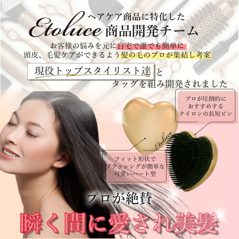 Etoluce Compact Hair Brush with Cover Comb, For Going Out,