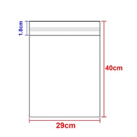 Large Resealable Ziplock Bags 29×40cm, 20PCS, 3 Mil Extra Thick Clear Plastic Grip Seal Bags with Lock Seal Zipper, Storage Pouches for Clothing T-Shirt Photo Freezer Packaging