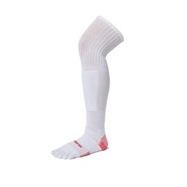 CARAPASS Fencing Five Finger Long Socks "Carapas FF Grip" Fencing Socks, White, Red
