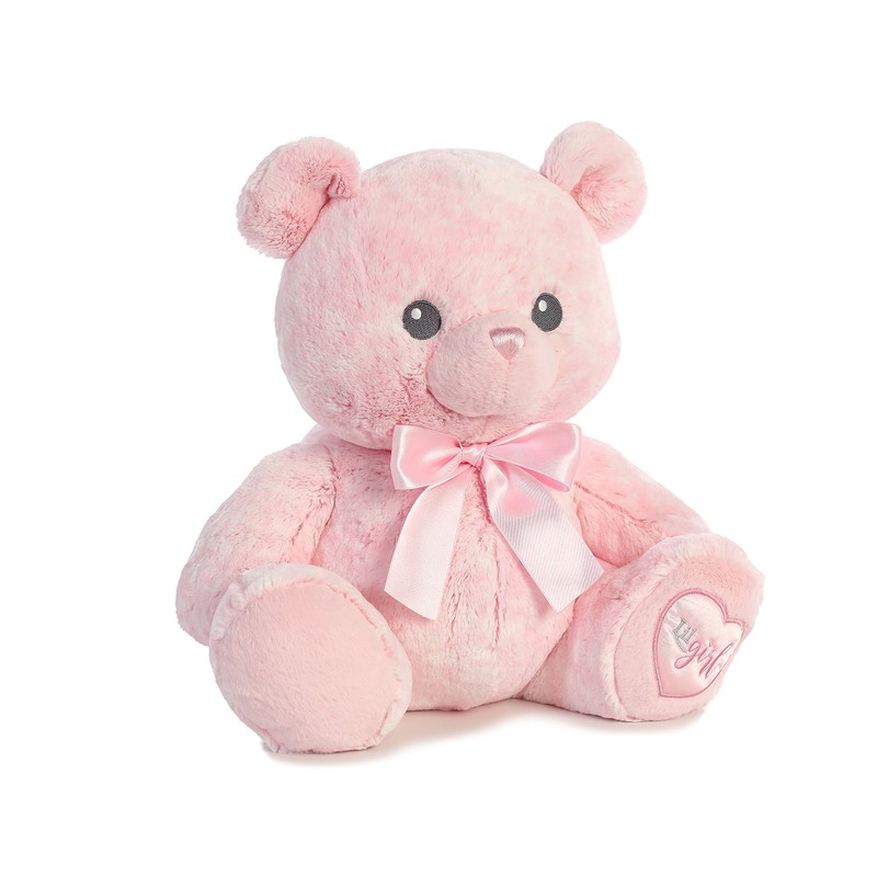 Ebba Lil Girl Plush Bear, Pink
