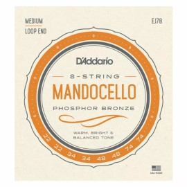 D'Addario EJ78 Phosphor Bronze Mandocello Strings, 22-74