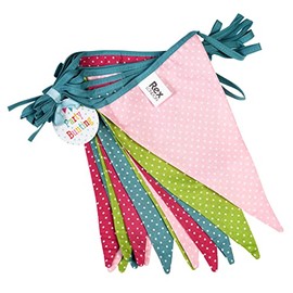 Colourful Spotty Washable Double Sided Cotton Bunting
