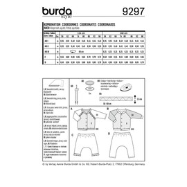 Burda Style Sewing Pattern B9297 Babies' Co-ordinates