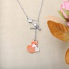 MAOFAED The Ancher and Fox Lariat Necklace for Fantasy Reader,