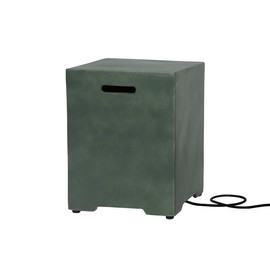 AQUILLA Propane Tank Cover Table, 16 inch Tank Storage Box for 20lbs Propane Tank, Outdoor Hideway Side Table for Propane Fire Pit, Gas Griddle (Bronze)