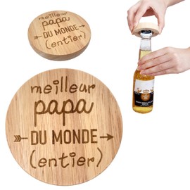 ERNESTINE - Magnetic Bottle Opener Papa je t'aime - Father's Day and Great Father's Day - Gift Dad Accessory - Family Bottle Opener - Men's Birthday Christmas