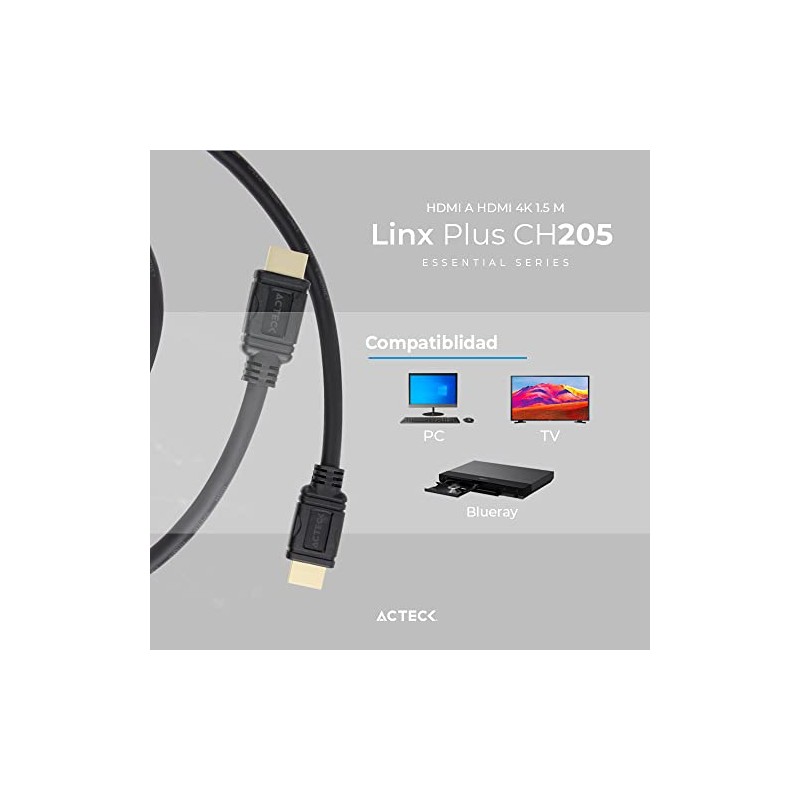 Cable HDMI a HDMI Linx Plus 205/1.5Mt + High Speed