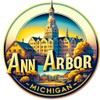Ann Arbor Michigan Souvenir Die Cut Decorative Flat Magnet 6-Inch