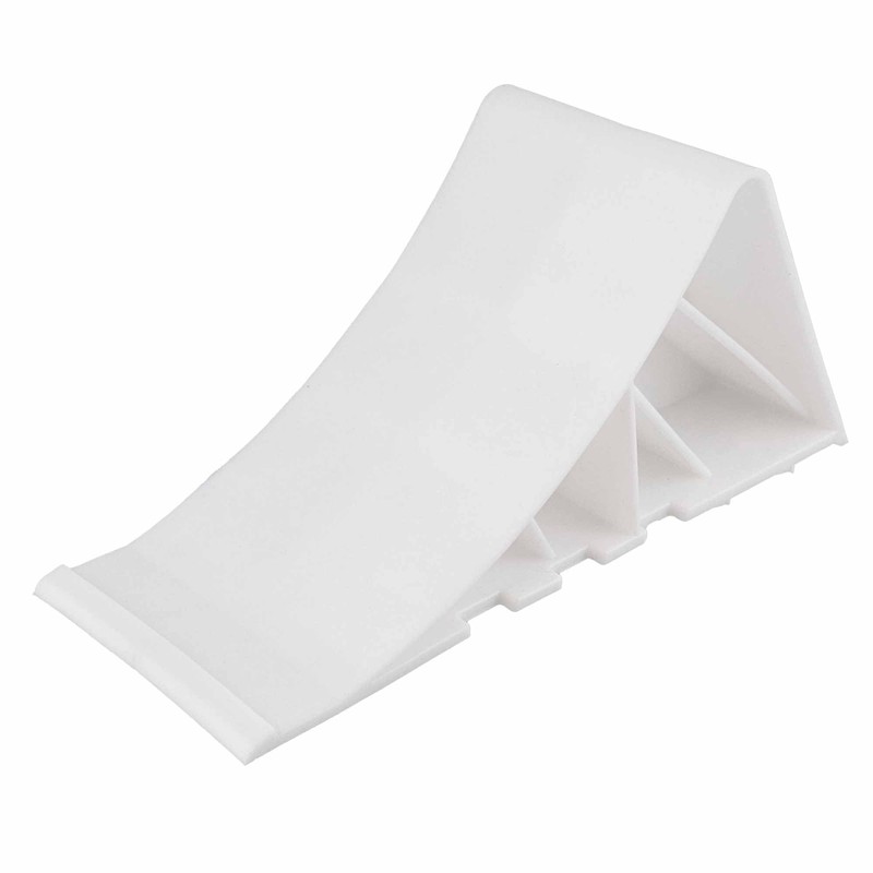 The Drive Wheel Chocks Set (2 Pieces) with Holder, White,