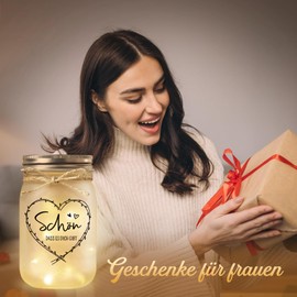 Geschenk für Frauen, Personalisierte Geschenke Frauen, Mason Jar Nachtlichter Heimat Dekoration, Besondere Geschenk für Frauen, Geburtstagsgeschenk für Frauen, Freundin, Schwester, Partner (Schön)