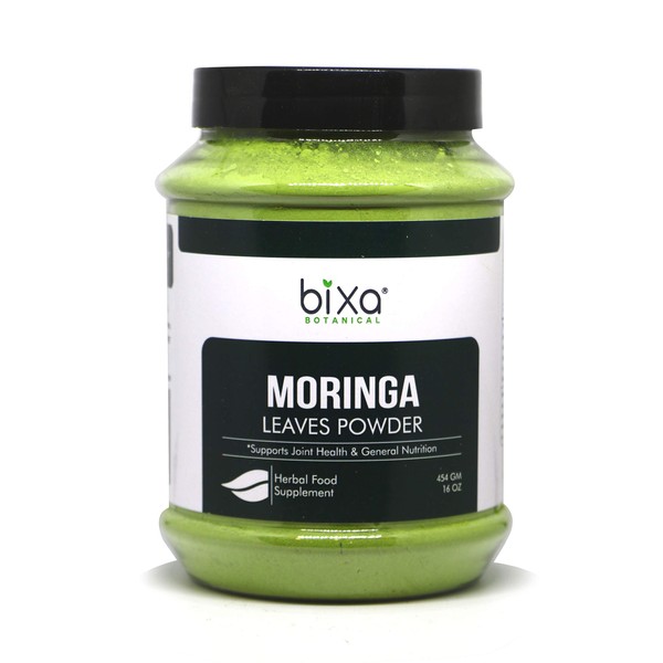 bixa BOTANICAL Moringa Leaf Powder | Drum Stick Shigru |16Oz 1 Pound, Pack of 1 | Multi Vitamin Superfood Supplement Rich Iron Calcium Anti Oxidant | Joint Pain Immune Booster
