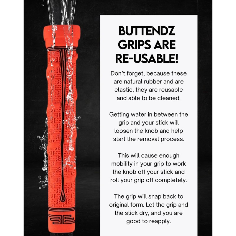 Buttendz Future Rubber Replacement Hockey Grip - Step Down Knob,