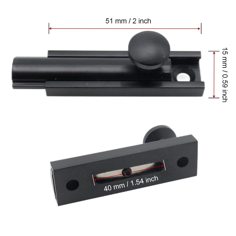 Joyangy 2 Inch Solid Copper Surface Bolt, Copper Slide Bolt