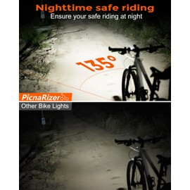 High Lumens Bike Headlight, 2000+ Lumens 6 LED Super Bright Wide Beam for Night Riding, Rechargeable Bicycle Front Light with Handlebar & Underneath 2 Mounts for Road Mountain Bicycle