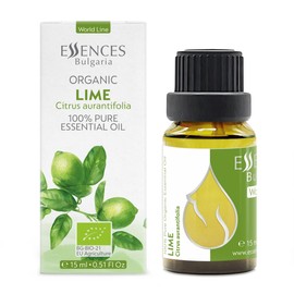 Essences Bulgaria Organic Lime Essential Oil 15 ml Citrus Aurantifolia 100% Natural Pure Undiluted Therapeutic Grade Aromatherapy Cosmetics Cruelty Free GMO Free Vegan