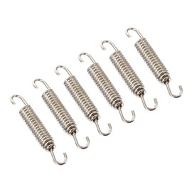 NOLITOY 6pcs Exhaust System Springs Fully Rotatable Rustproof Tension Springs for Secure Mounting for Exhaust Pipes for Motorcycles and Scooters