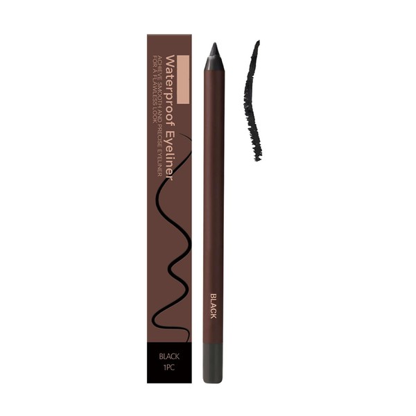 Black Eyeliner - 24H Waterproof Eyeliner Pencil - No Fading