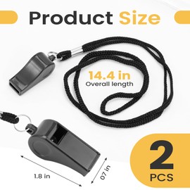 JKQAGD 2PCS Sports Whistles with Lanyard, Loud Crisp Sound Whistle Ideal for Coaches, Referees, and Officials.