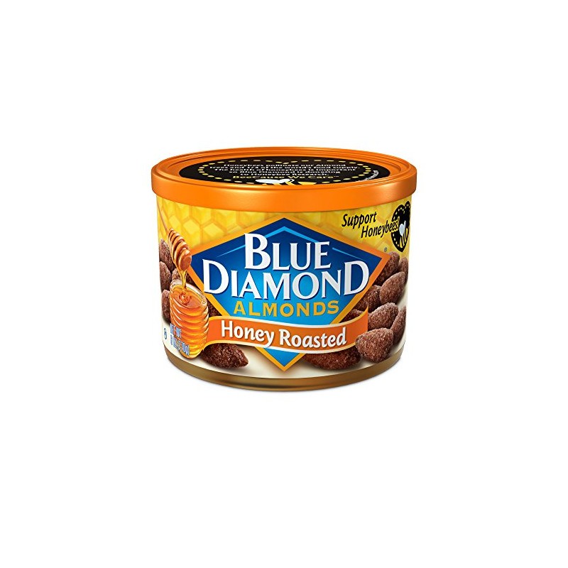 Honey Roasted Almonds - case of twelve 6oz cans