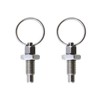 2 Pieces Locking Bolt with Pull Ring, Stainless Steel Spring