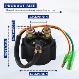 Starter Solenoid Relay for Honda TRX250 Fourtrax Recon 250 1997-2001/TRX350 Fourtrax 350 1986 1987/TRX400EX Fourtrax 400 1999-2001/TRX200 Fourtrax 200SX 1986-1988/TRX300 Fourtrax Recon 300 2002-2004