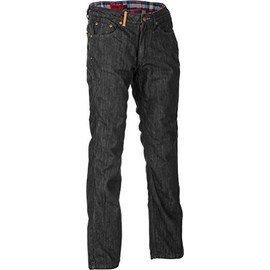 Highway 21 Blockhouse Jeans, Protective Straight-Leg Motorcycle Riding Jeans for Men with Knee- and Hip-Armor Pockets Black