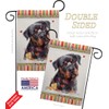 Mahogany Rottweiler Happiness Garden Flag Set with Stand Animals Dog