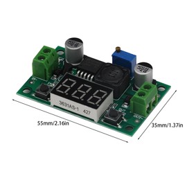 5Pcs LM2596 Adjustable DC-DC Step Down Buck Power Convert Module 4.0-40V Input to 1.25-37V Output with LED Voltmeter Display