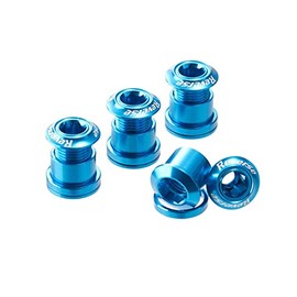 Reverse Aluminium Chainring Bolts (Set of 4) Light Blue