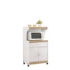 HODEDAH IMPORT Microwave Kitchen Cart, White
